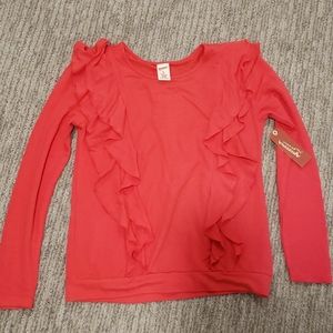 Ruffle long sleeve tshirt